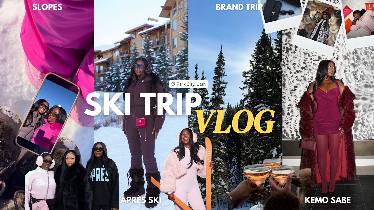SKI TRIP VLOG ❄️🎿  PARK CITY UTAH W/ ULTA BEAUTY + GIRLS TRIP + APRÈS CHIC OUTFITS | SweetLikeOyin