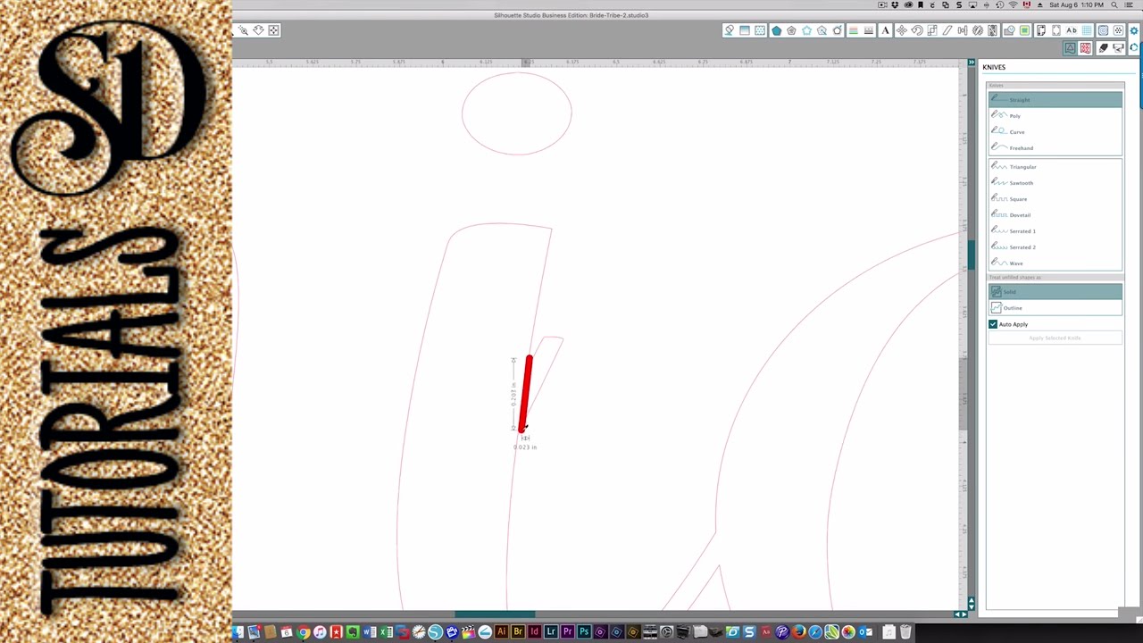 Silhouette Studio editing points, knife tips, welding and using undo
