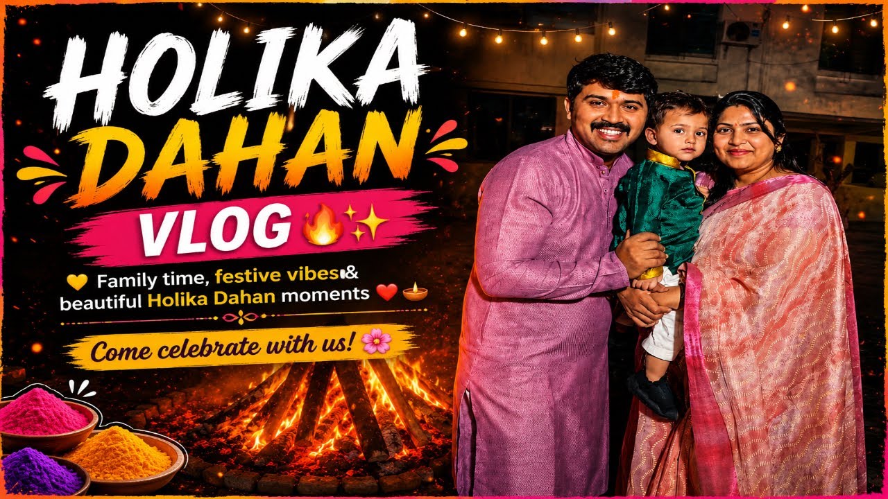 आमचा Holi Day Vlog 🔥 | पूजा, Ganga Ghat आणि Night Treat 😍