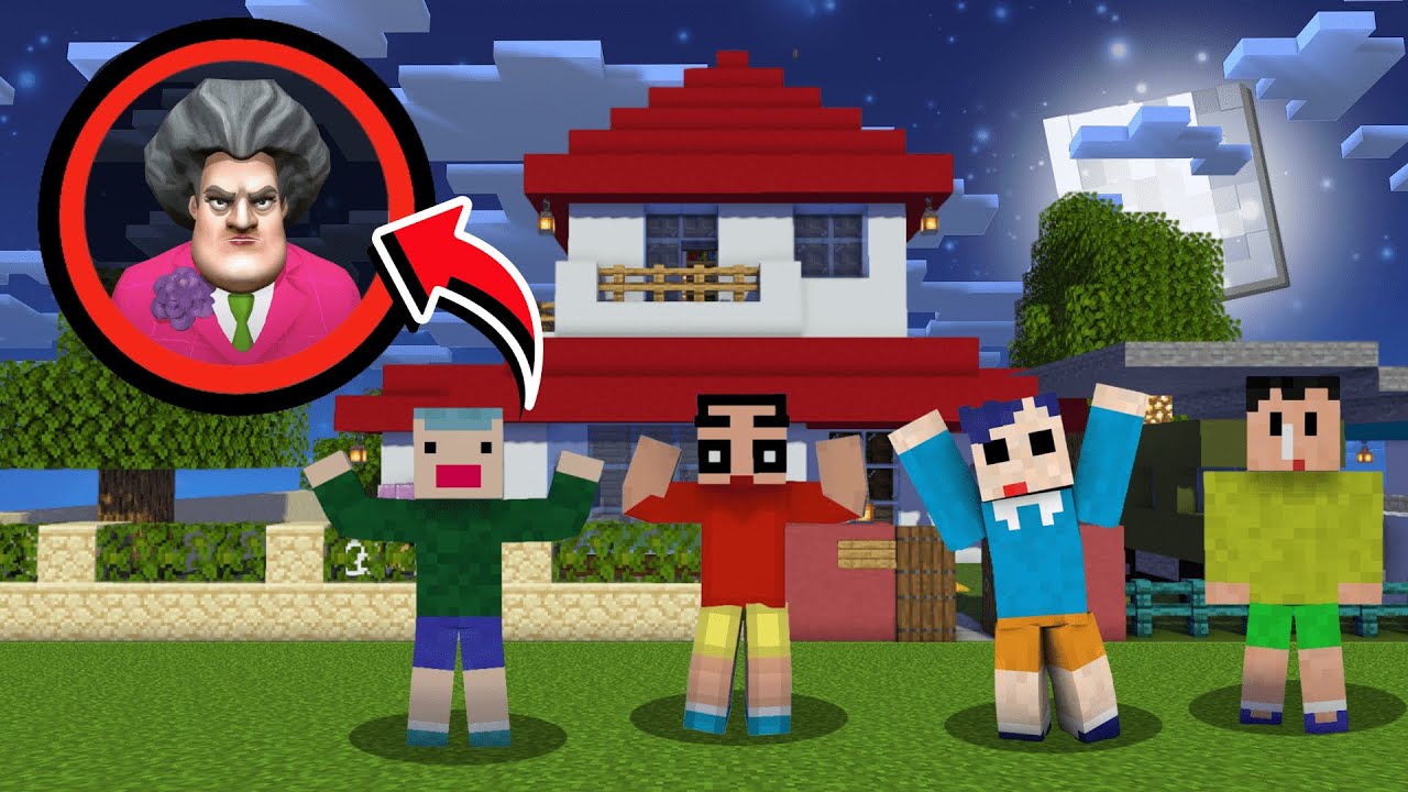 SHINCHAN Kill By SCARY TEACHER in Minecraft 😱😨