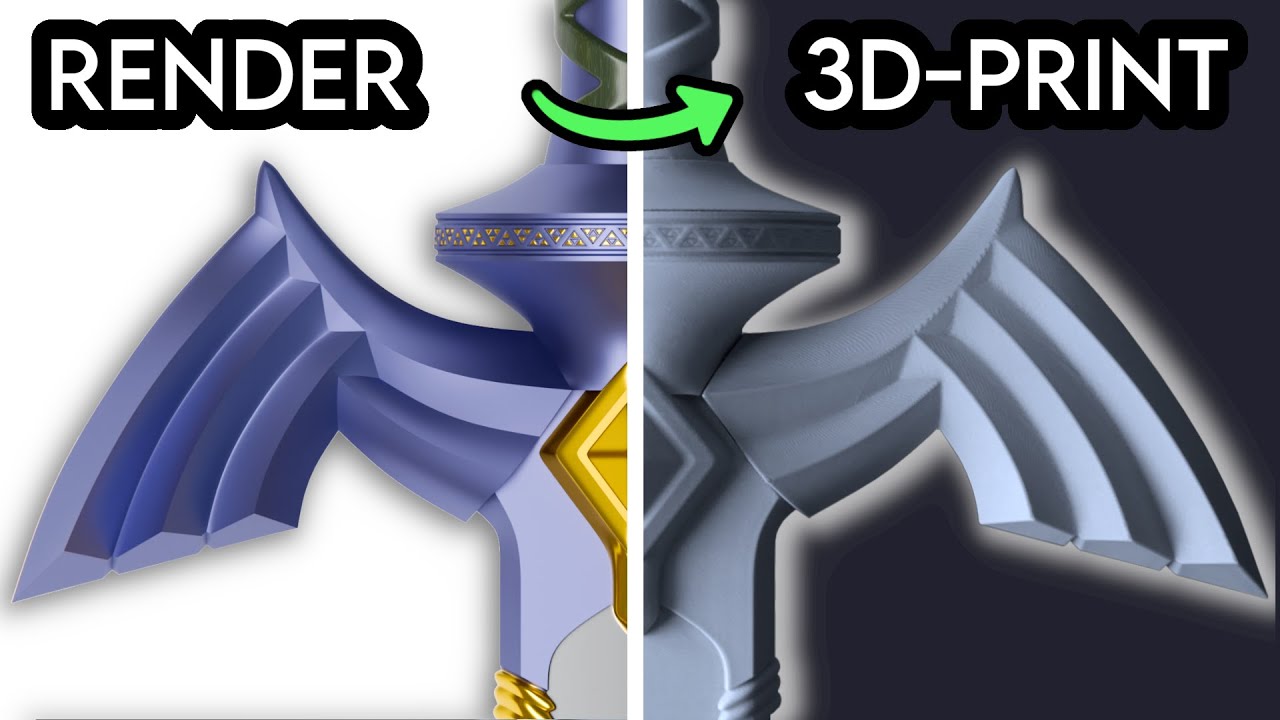 I Designed THE BEST Master Sword Model for 3D Printing