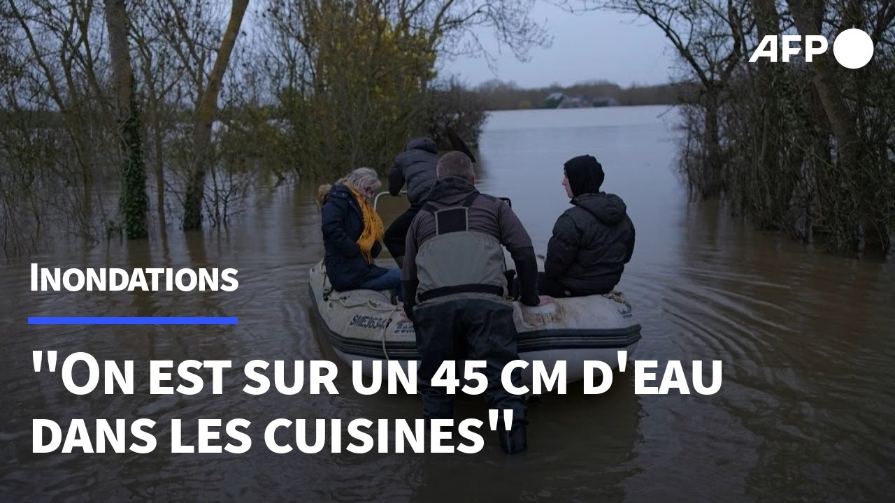 Crues: à Chalonnes-sur-Loire, commerçants et habitants font face à la montée des eaux | AFP