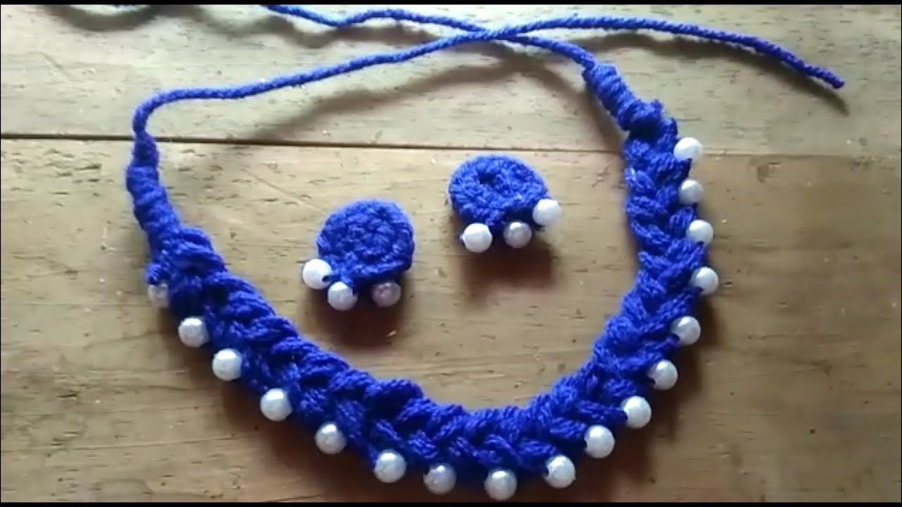 How to make a Hand made Woolen Necklace | Woolen Craft | Hand made craft