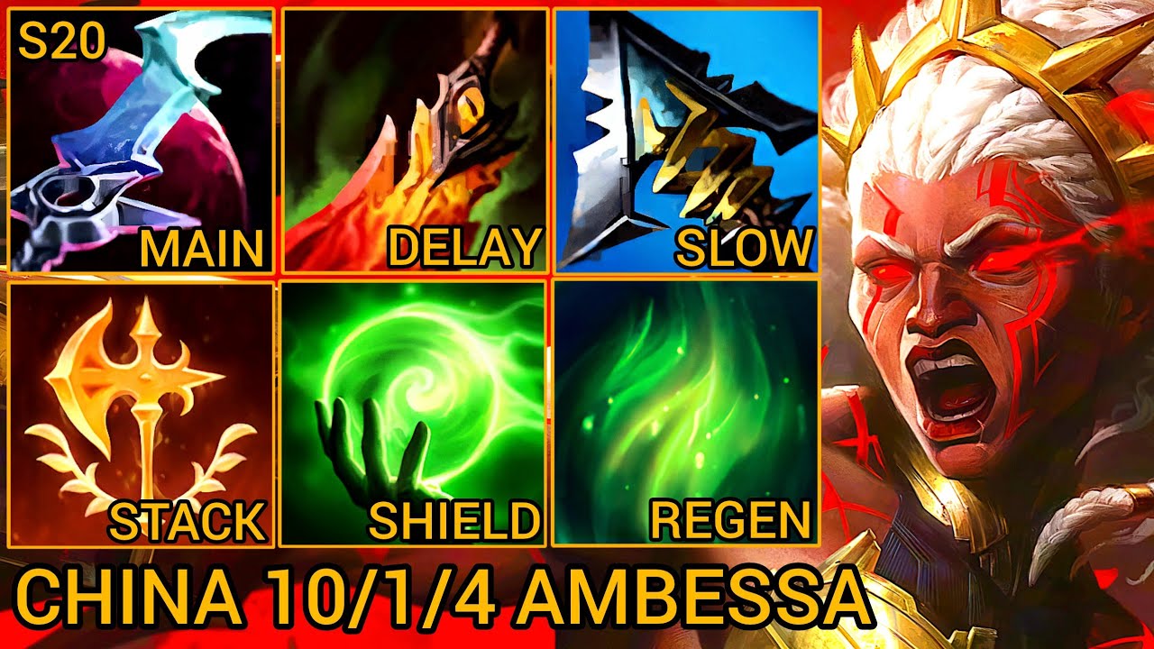 AMBESSA Baron Lane MVP S Rating 10/1/4 - China Wild Rift New Meta Build & Runes By Tiarty