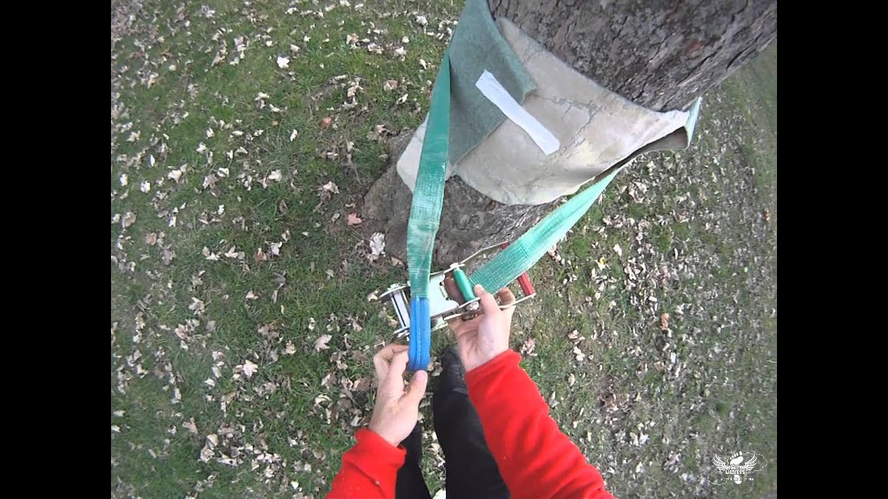 Tutoriel pour installer une slackline d'initiation