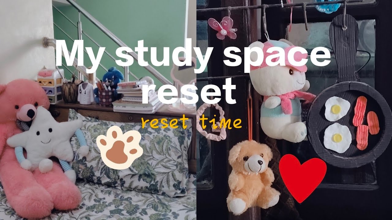 From messy to clean – resetting my study corner ✨