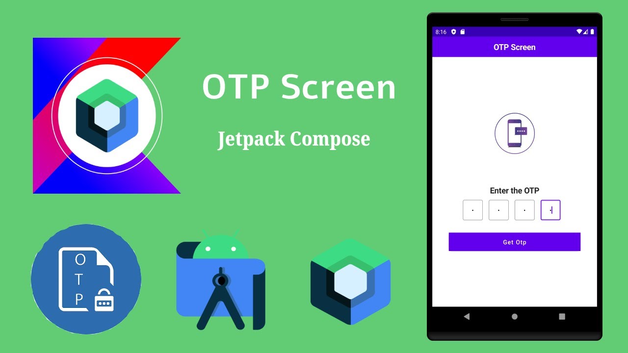 OTP Screen integration in Jetpack Compose | One Time Password | Android | Make it Easy