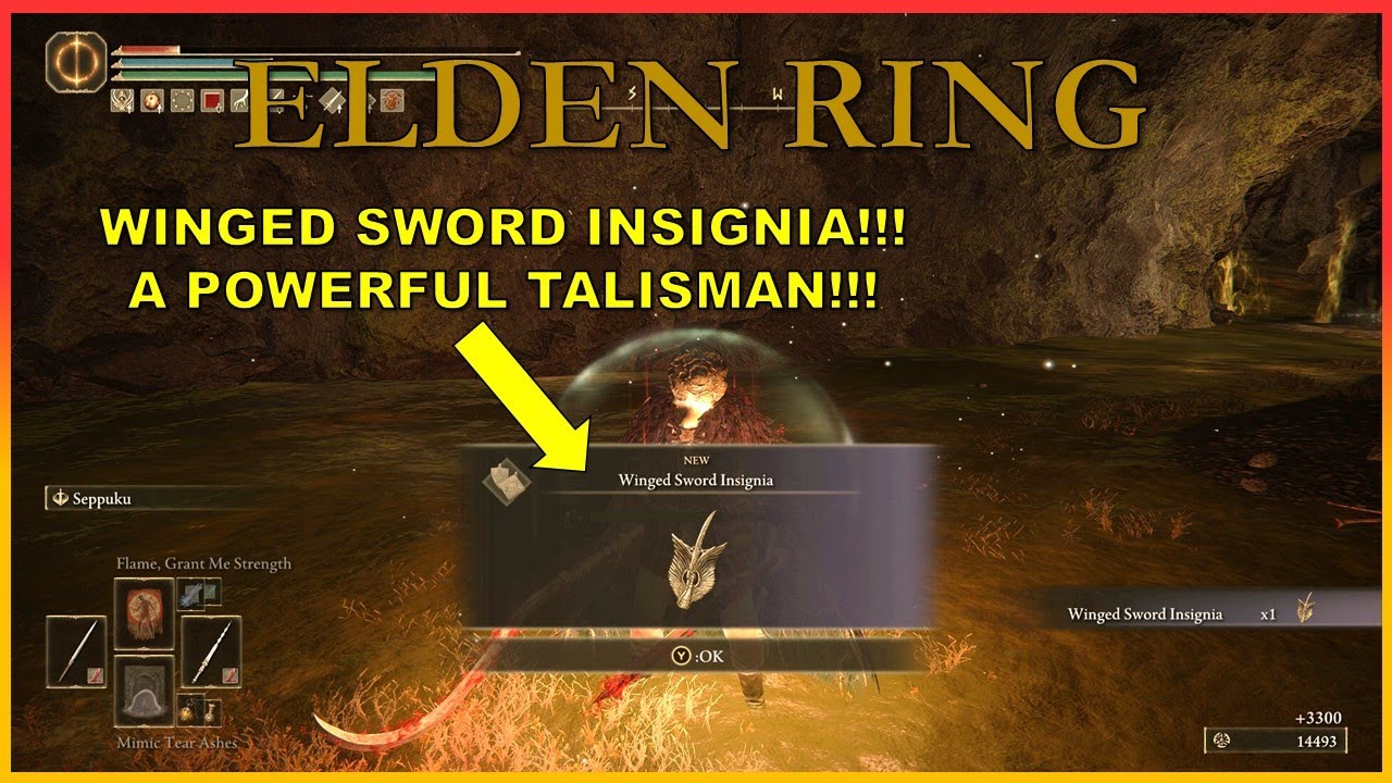 Elden Ring - How To Get Winged Sword Insignia Talisman (INCREASES ATTACK POWER)- Location/Guide/Demo
