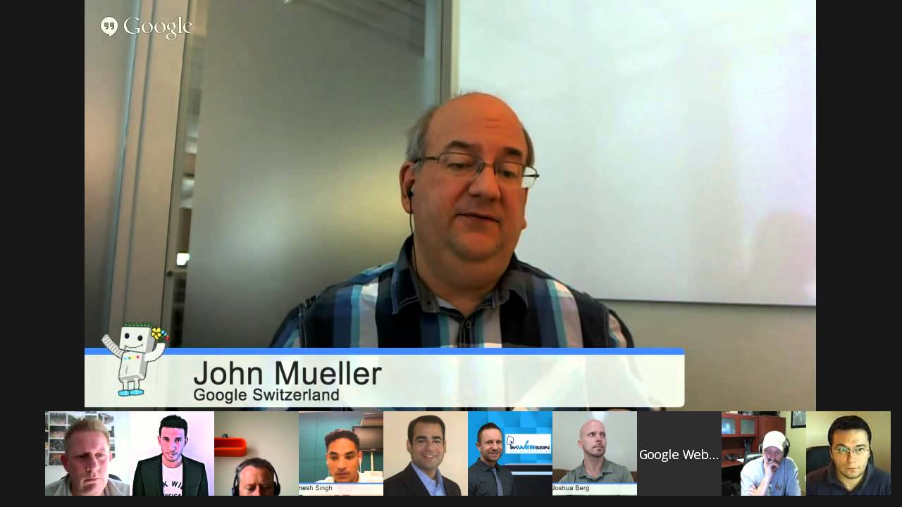 English Google Webmaster Central office-hours hangout