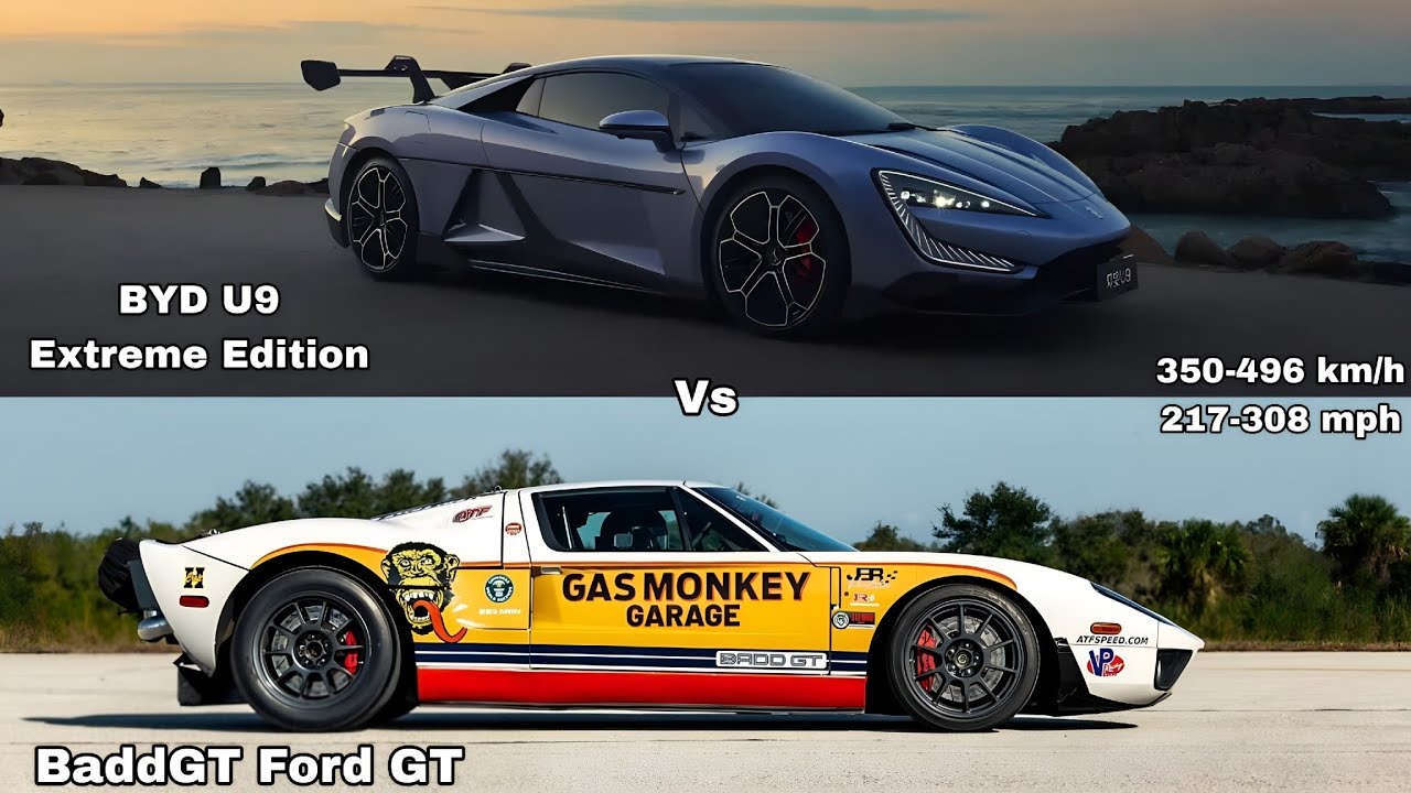 496 km/h BYD U9 Extreme Edition Vs Ford GT 