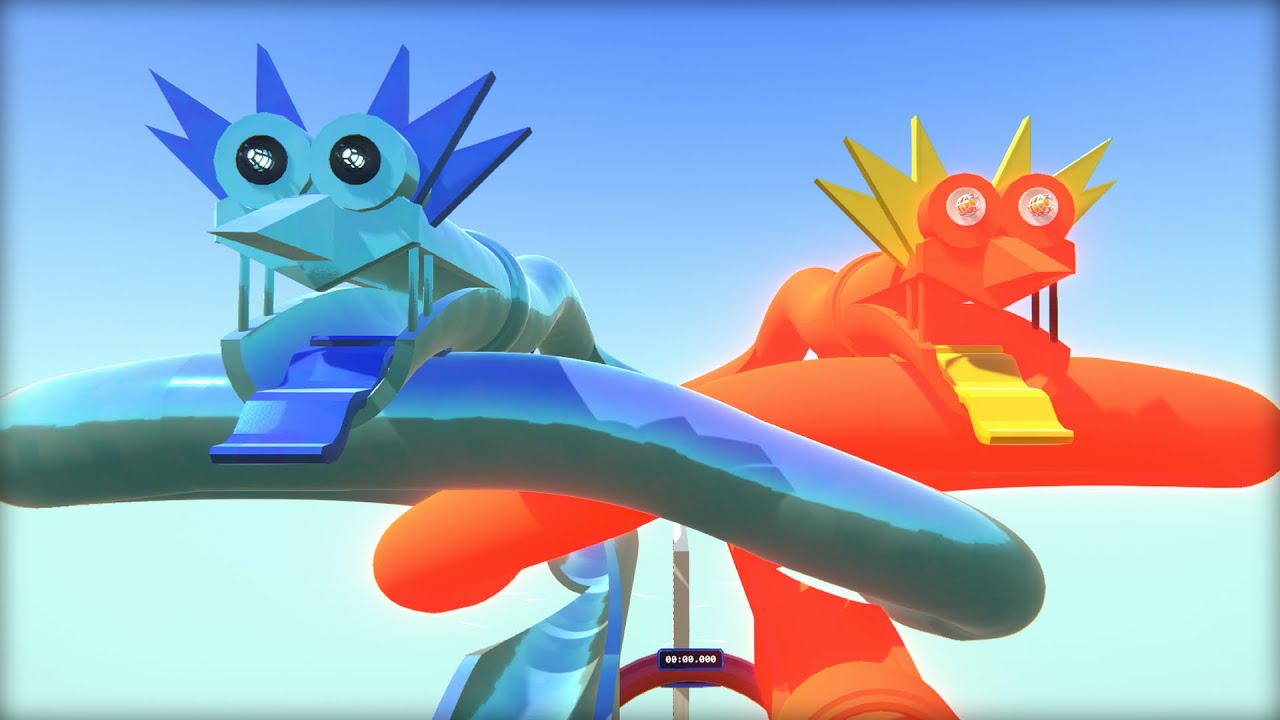 I Built a Mirrored FIRE and ICE Track to Challenge a Public Lobby!