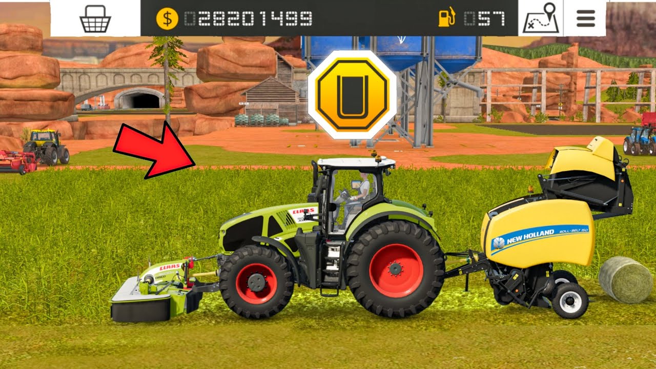 Grass Moving & Making Bales With Claas Tractor In Fs18 ? Fs18 Multiplayer Gameplay | Timelapse |