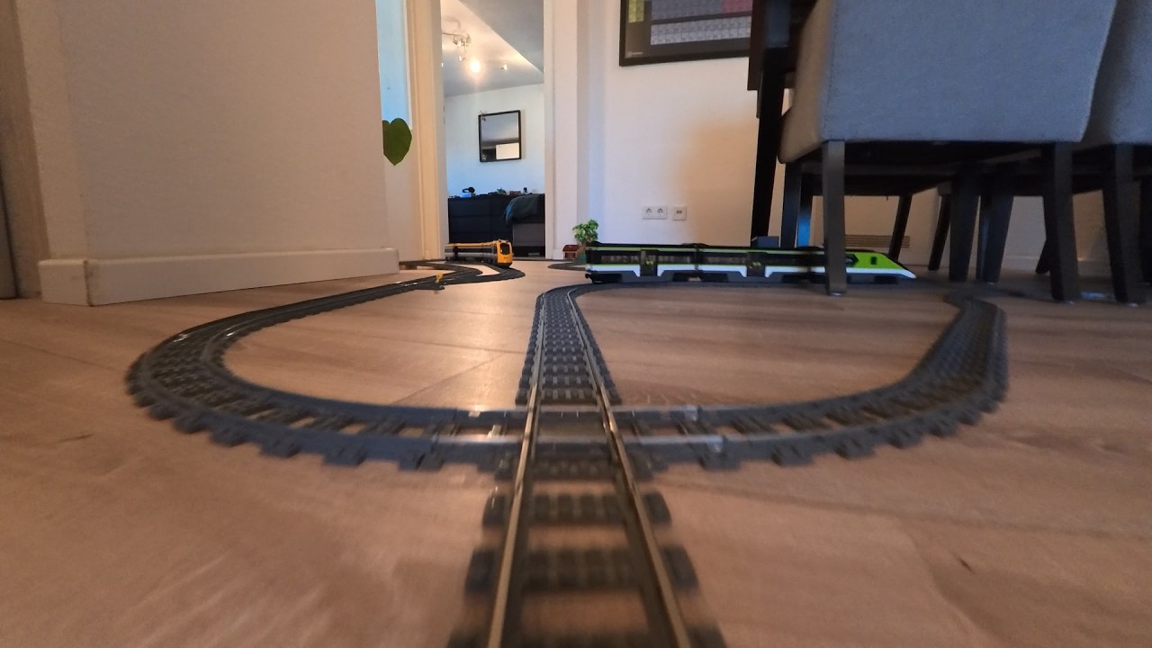 LEGO Train POV | Following a Green Passenger Train – Small Collision at the End 🚆