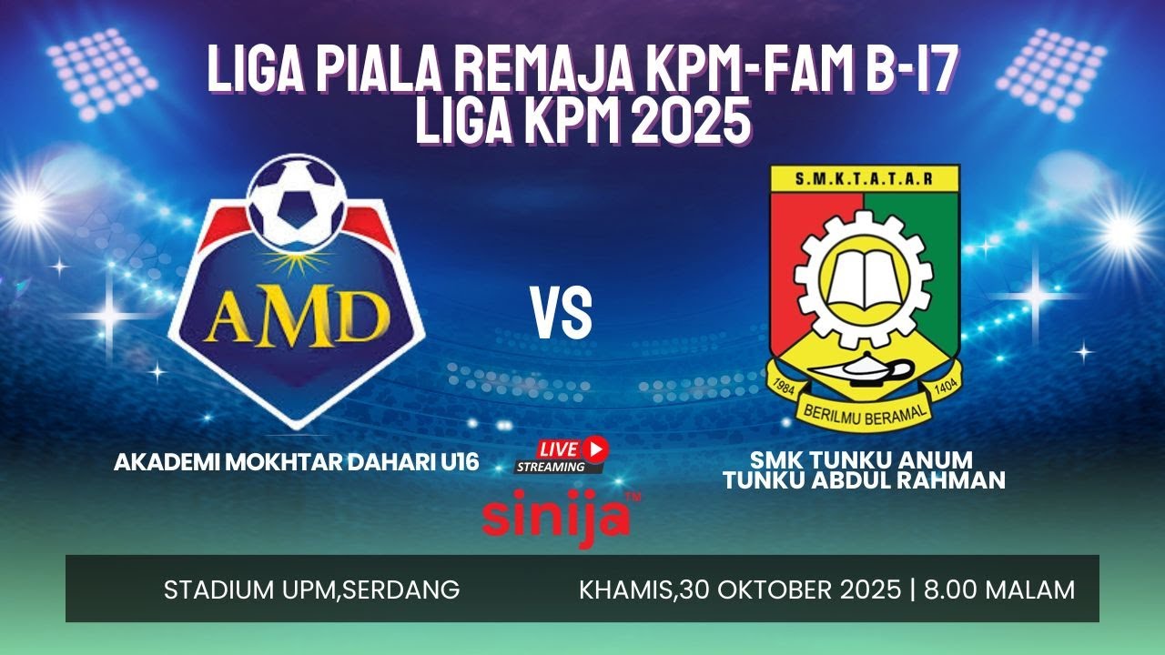 (LIVE) AMD U16 VS SMK TUNKU ANUM TUNKU ABDUL RAHMAN