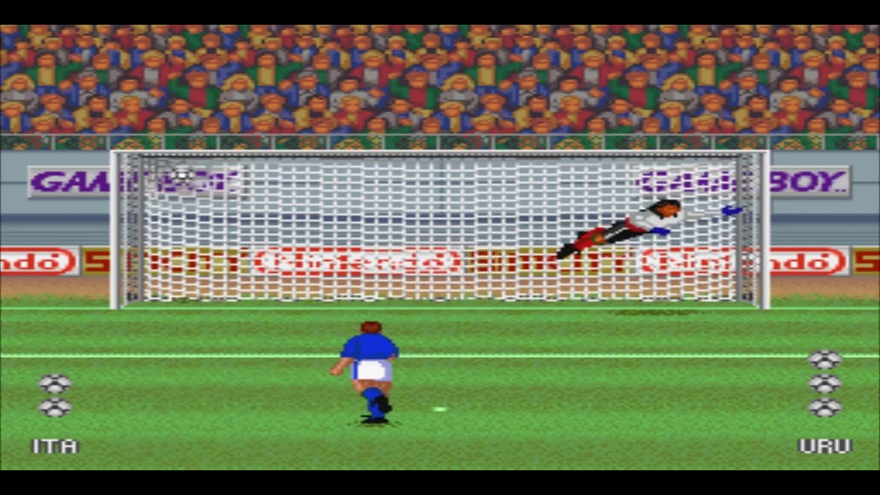 Italy vs Uruguay penalties shootout - Super Soccer