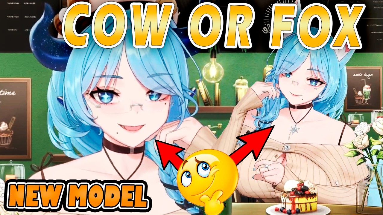Date with Milky | COW OR FOX | New outfit, new look, NEW VTUBER MODEL