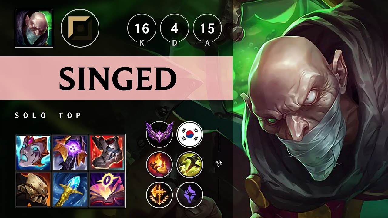 Singed Top vs Garen - KR Master Patch 25.20