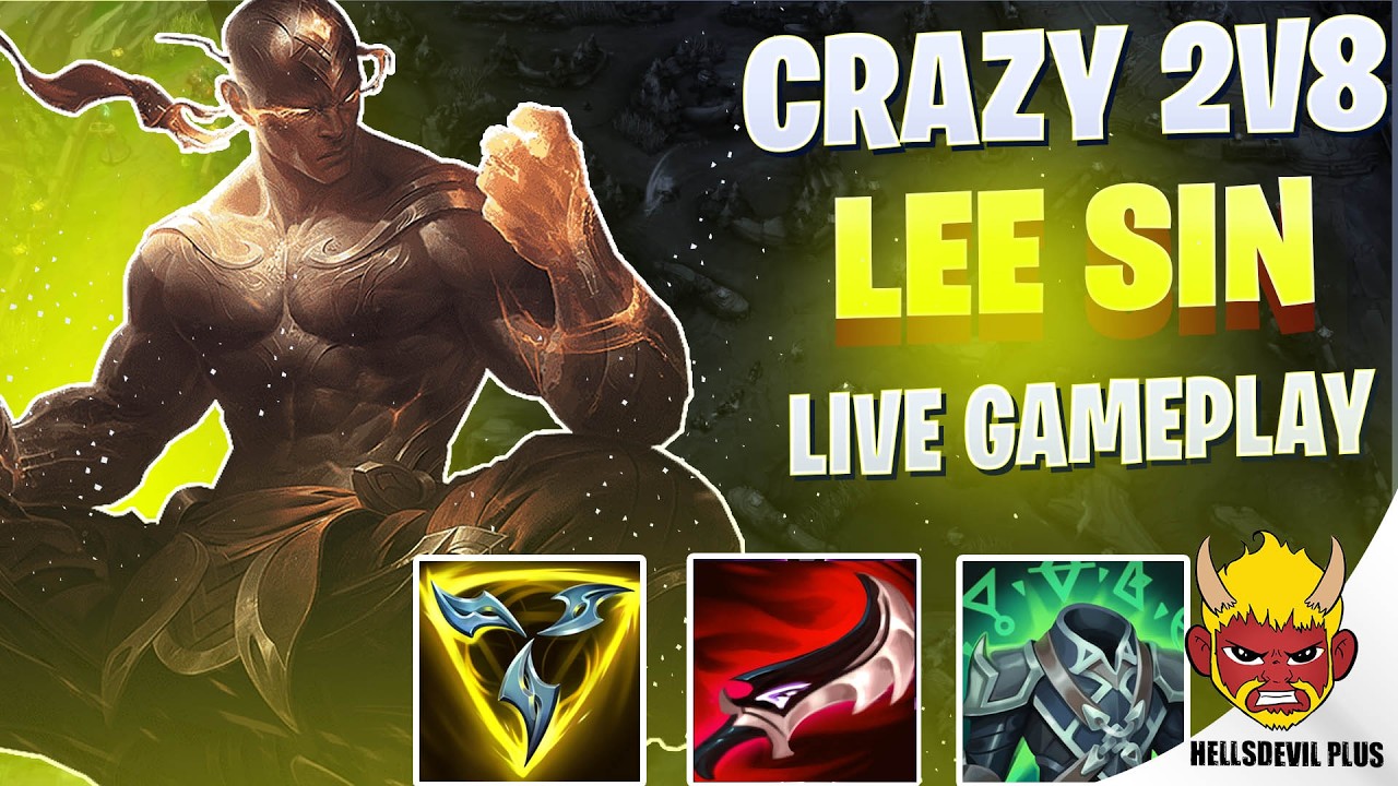 CRAZY 2V8 GAME WITH LEE SIN! - Wild Rift HellsDevil Plus Gameplay