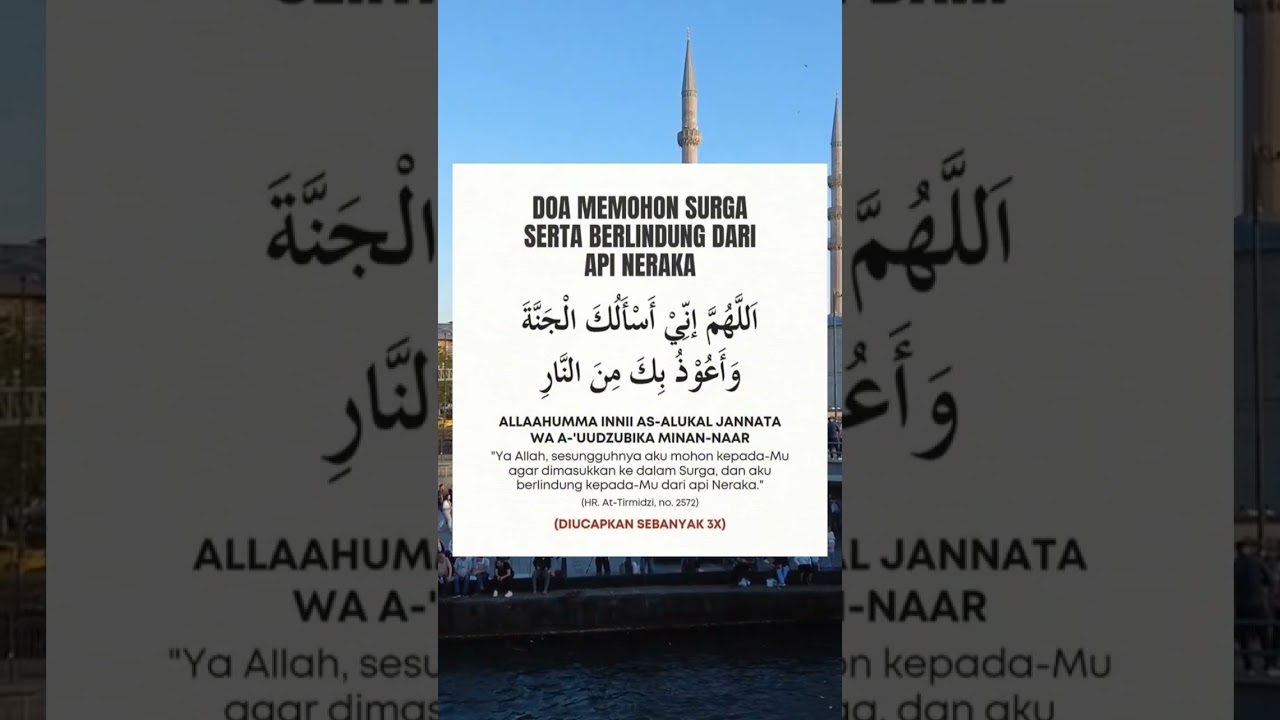 Doa Memohon Surga Serta Berlindung Dari Api Neraka #doa #islam #hikmah #shorts