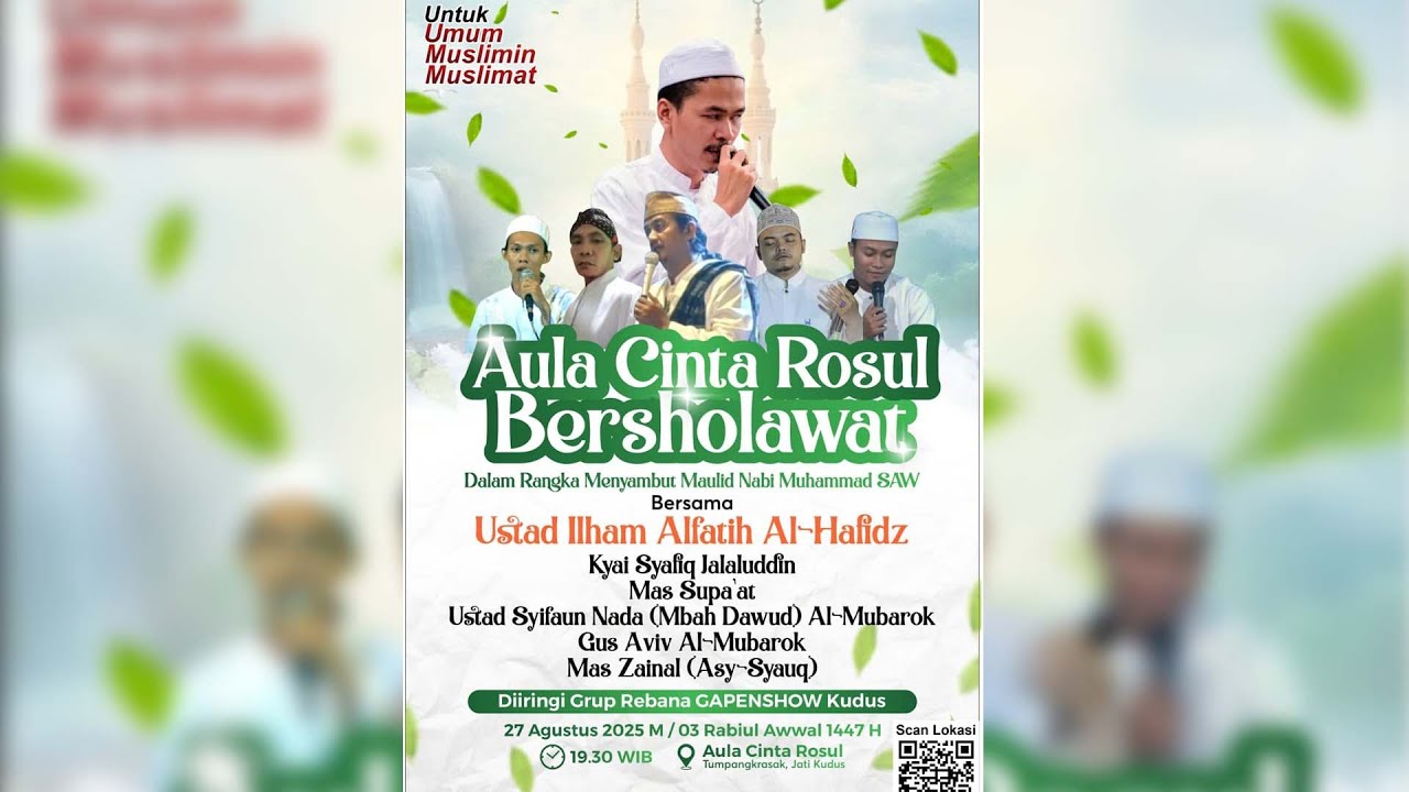 AULA CINTA ROSUL BERSHOLAWAT-MAULID NABI MUHAMMAD SAW RABU, 27 AGUSTUS 2025 TUMPANGKRASAK JATI KUDUS