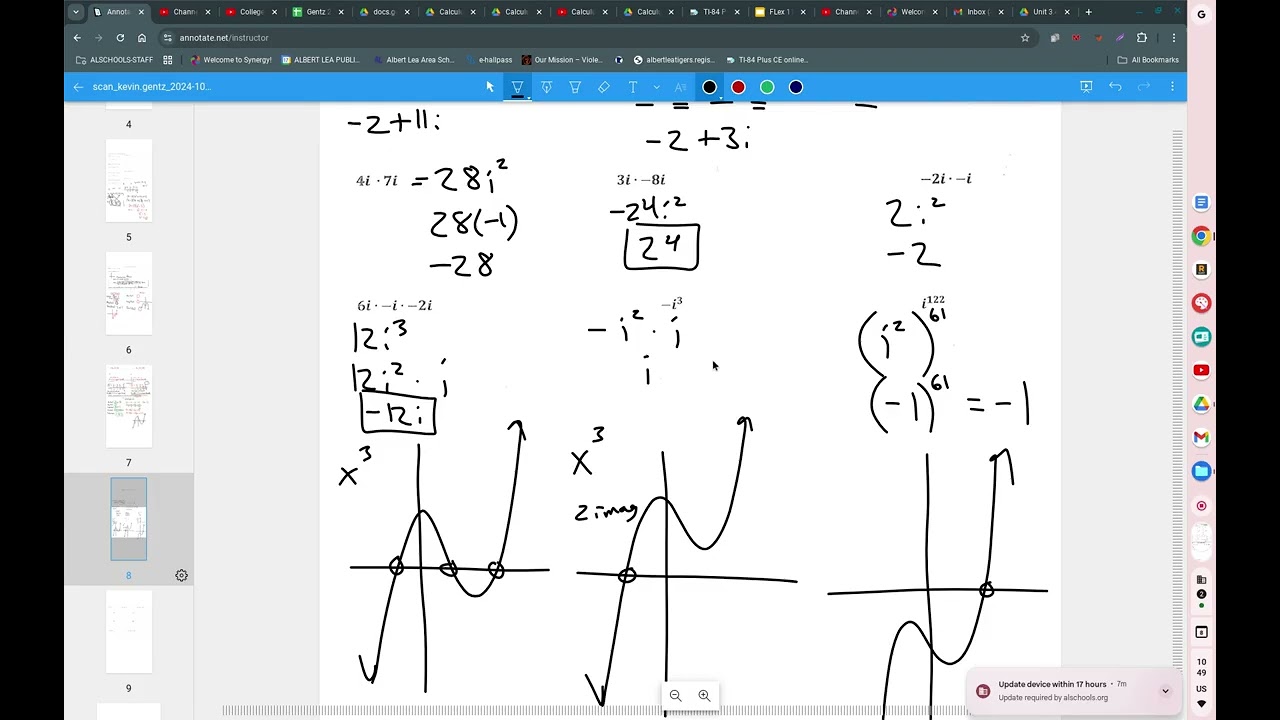 College Algebra Unit 3.4 Notes Complex Numbers 2024