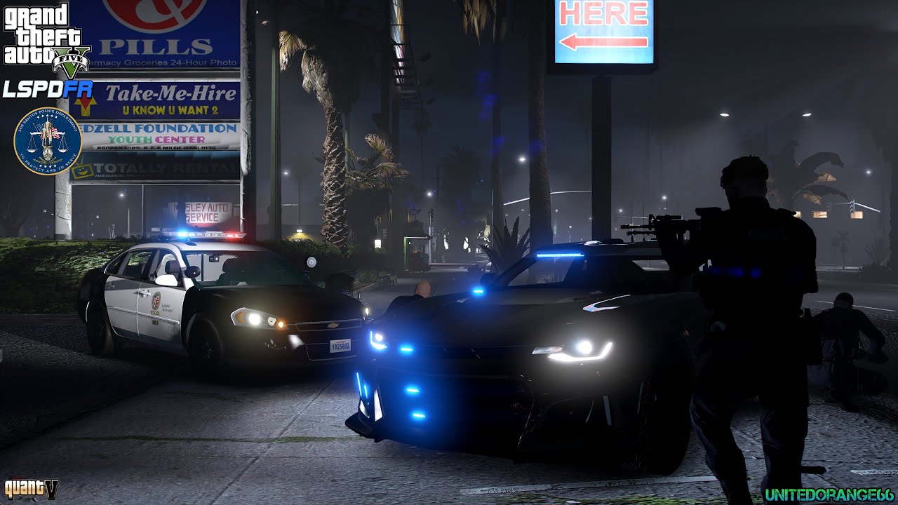 GTA V - LSPDFR 0.4.9🚔 - LSPD/LAPD - Gang Unit - Armored Truck Robbery | Shootout - 4K