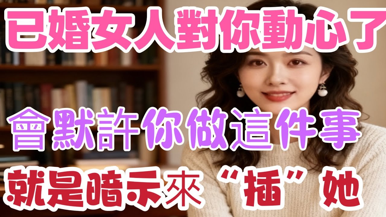 已婚女人對你動心了，會默許你做這六件事，是暗示來“搞定”她#動心#“搞定”她#已婚女人 ｜  #男女相處#親密關係#互動#信號##情感 #happy婚 #感情 #大熱門 #結婚
