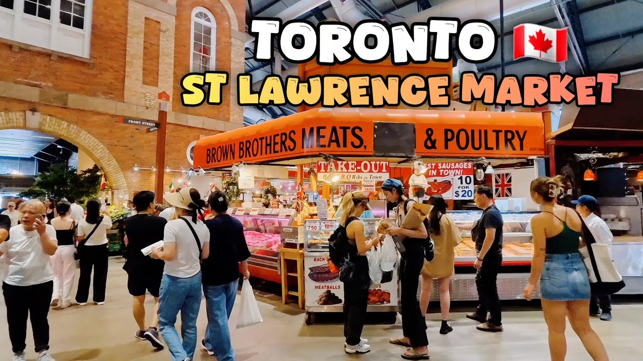 Toronto St Lawrence Market FOOD MARKET Shopping in Toronto Ontario Canada 4k