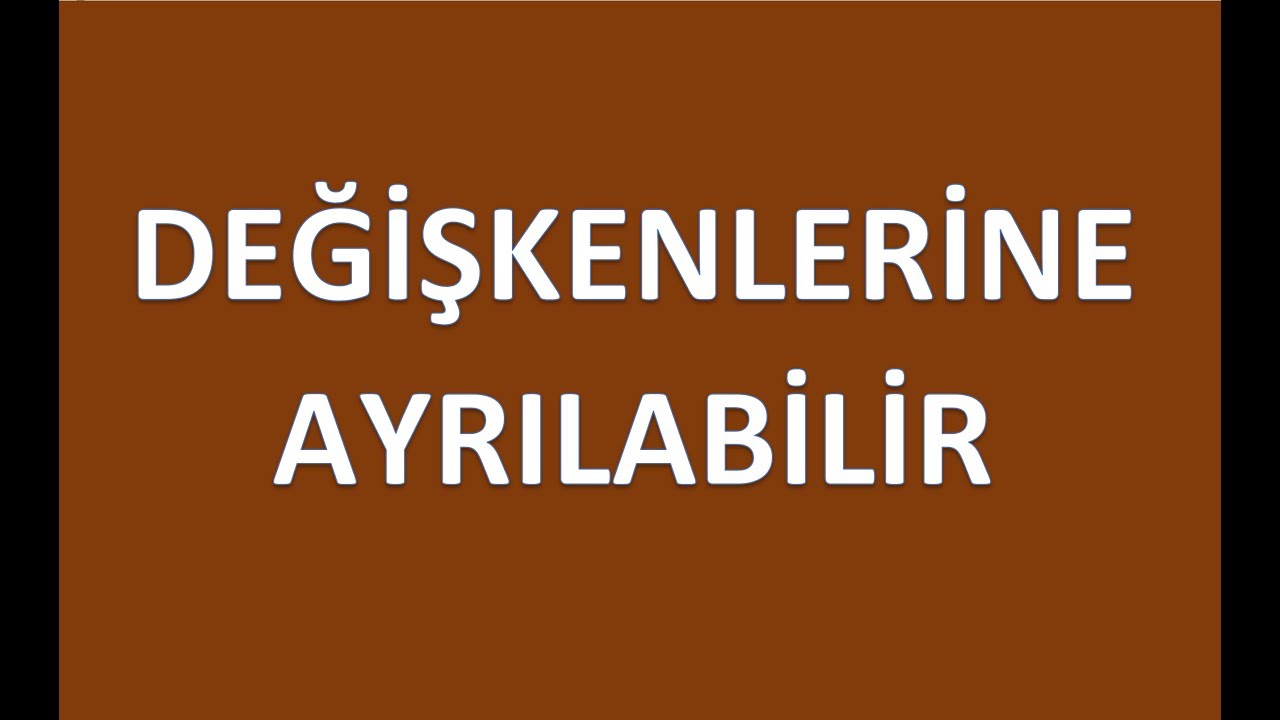DEĞİŞKENLERİNE AYRILABİLİR DİFERANSİYEL DENKLEMLER
