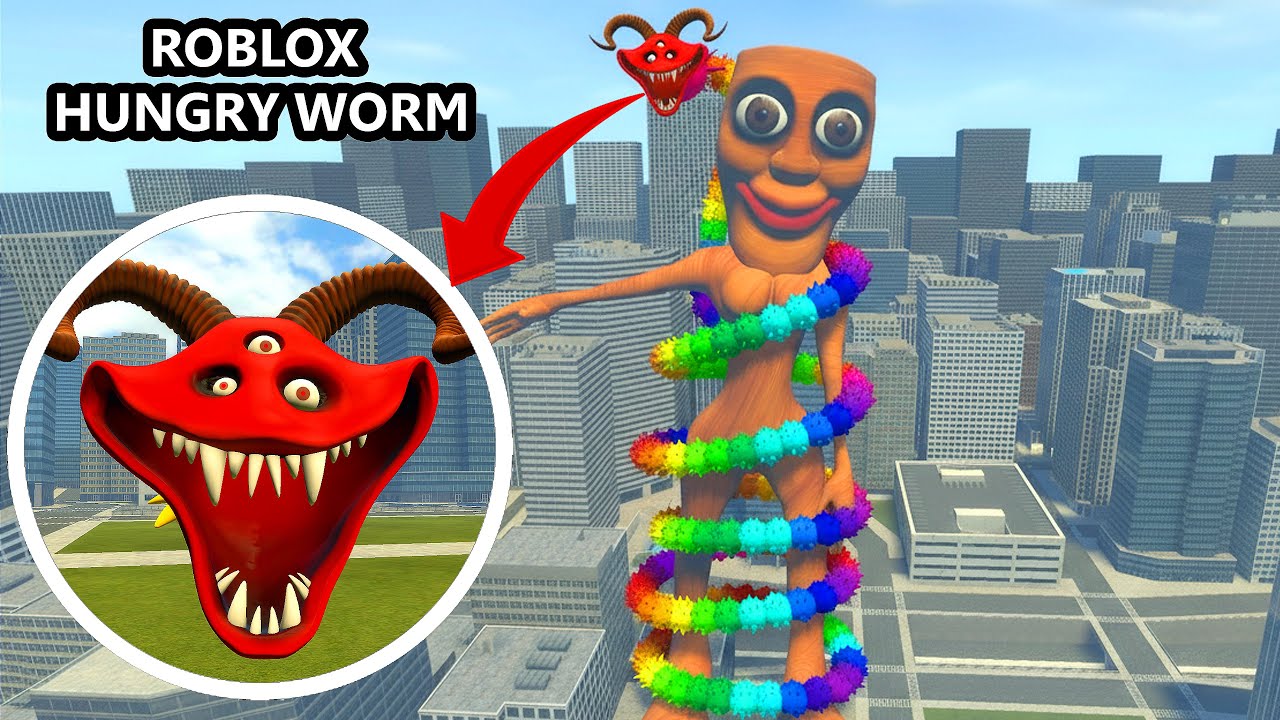 I FOUND THE STRONGEST ROBLOX HUNGRY WORM IN THE CITY in Garry's Mod!