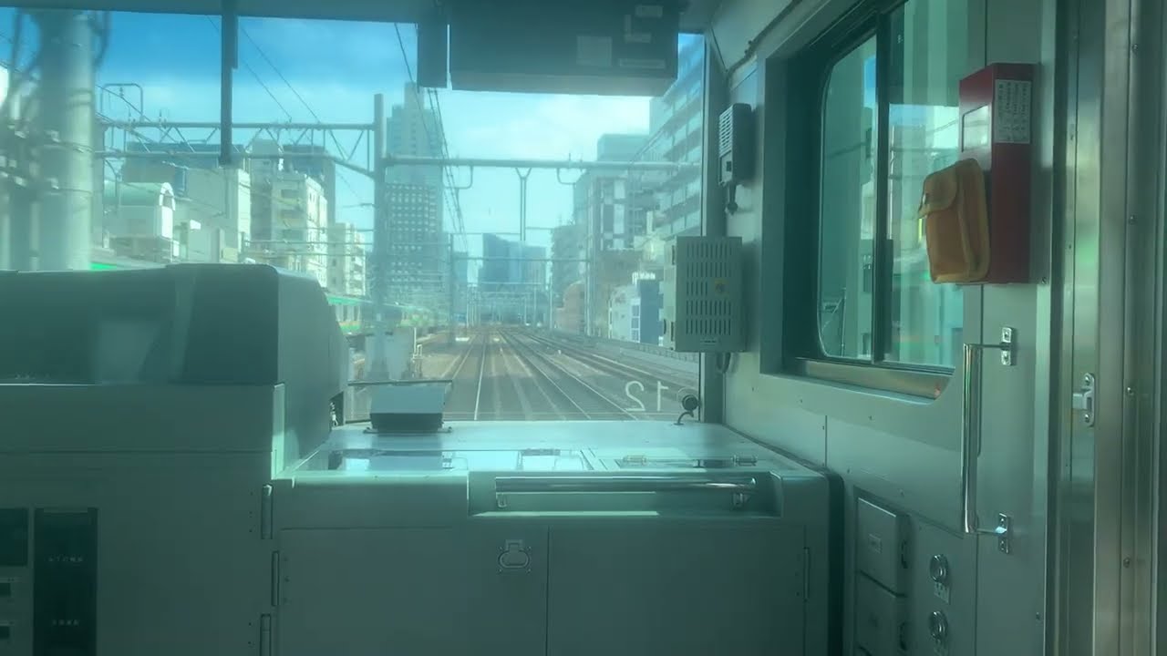 JR East Yamanote Line - E235-12 - (CAB POV) Arrival into Akihabara JPN