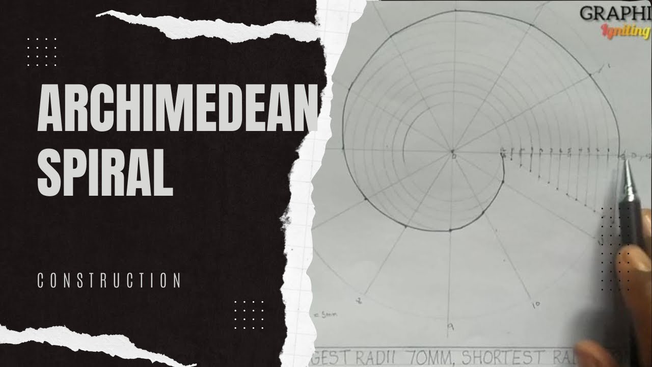 ARCHIMEDEAN SPIRAL (TECHNICAL DRAWING) PROBLEM 1