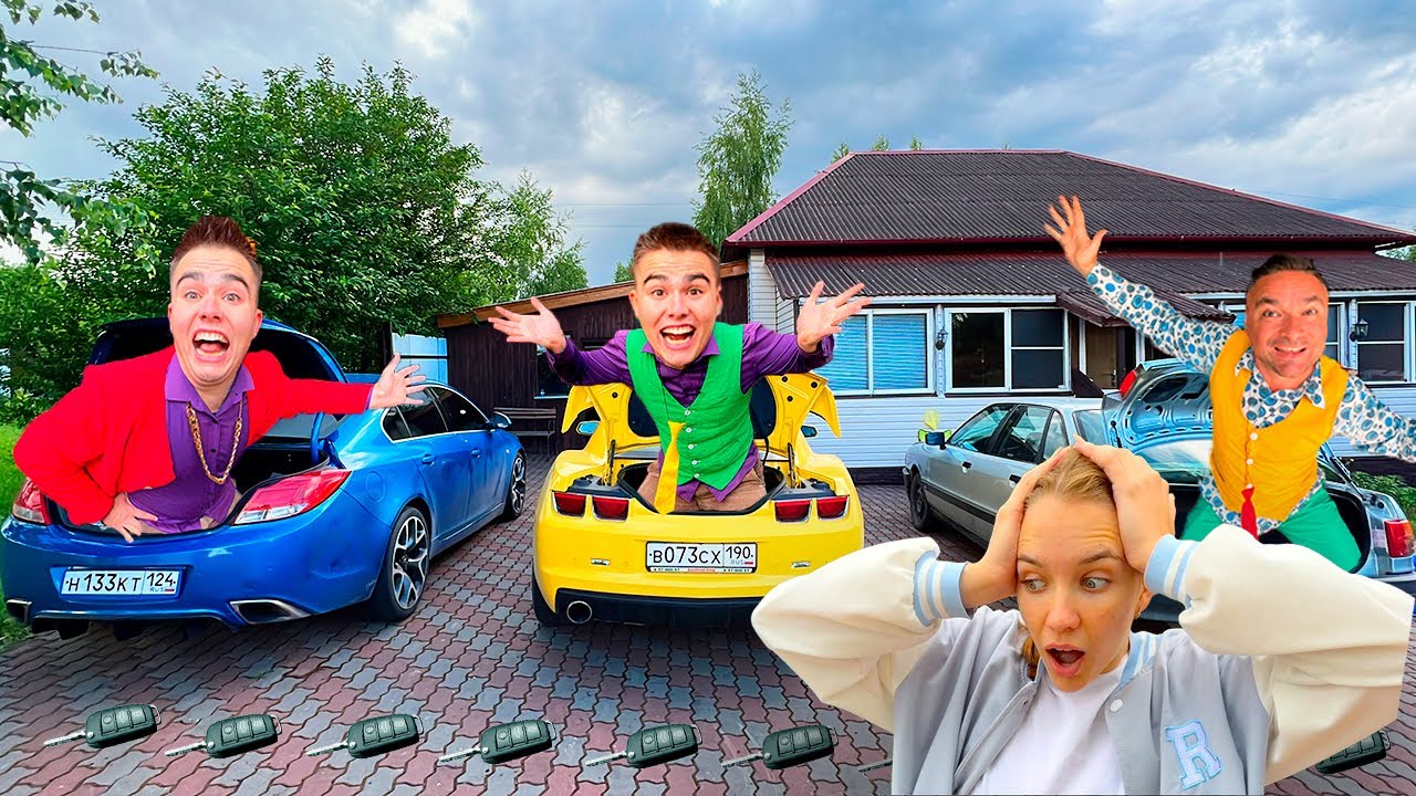 We on Motorcycle Yamaha found A LOT OF Car Keys VS Fire Truck in Funny Race in Comedy Video