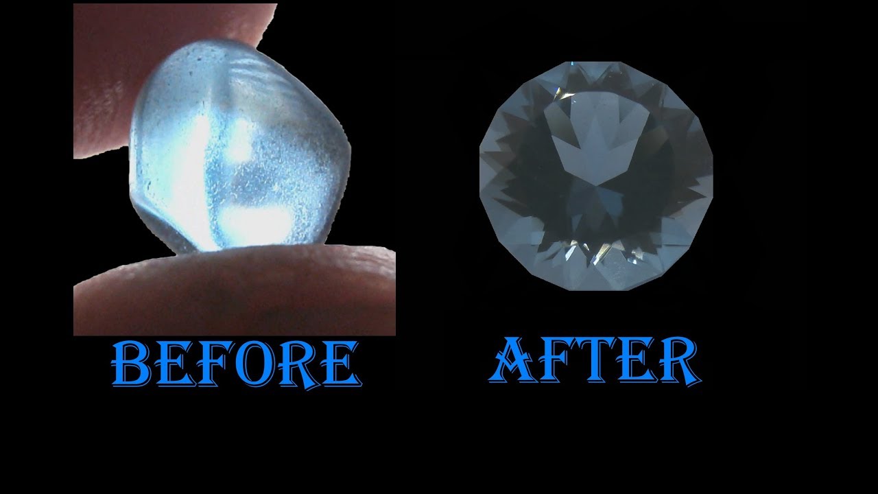 How to cut gemstones - Topaz In Brilliant Blue
