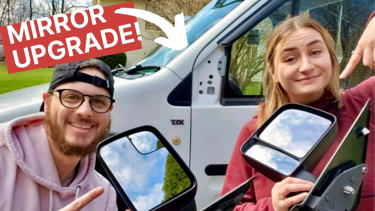 FORD TRANSIT CONNECT MICRO CAMPER VAN BUILD SIDE MIRROR UPGRADE: how to remove / replace wing mirror