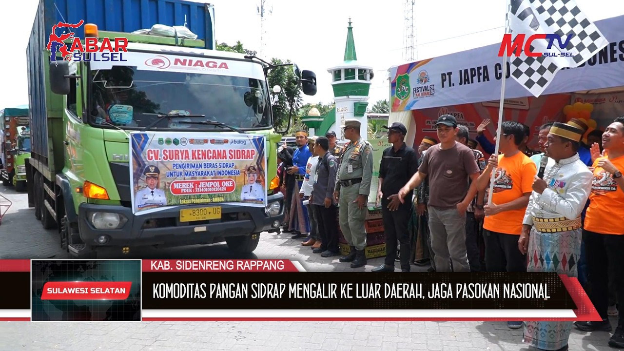 KOMODITAS PANGAN SIDRAP MENGALIR KE LUAR DAERAH, JAGA PASOKAN NASIONAL