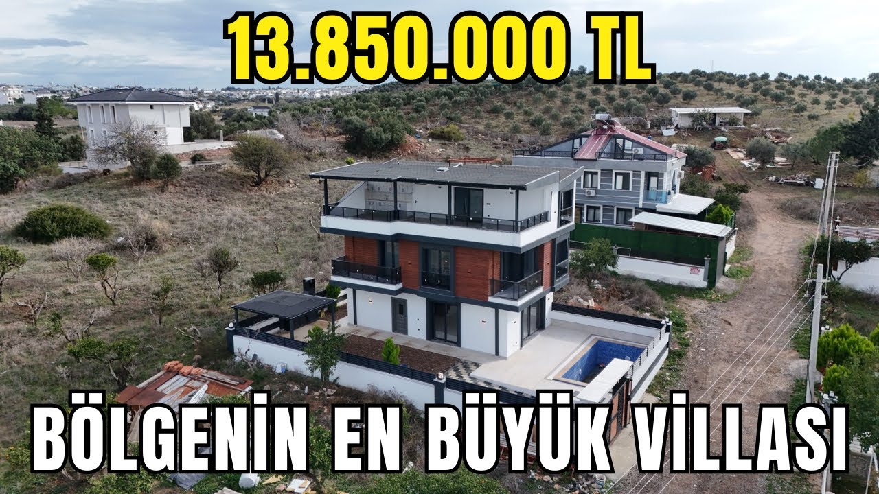 Bölgenin en büyük villası / Havuzlu / Otoparklı Villa