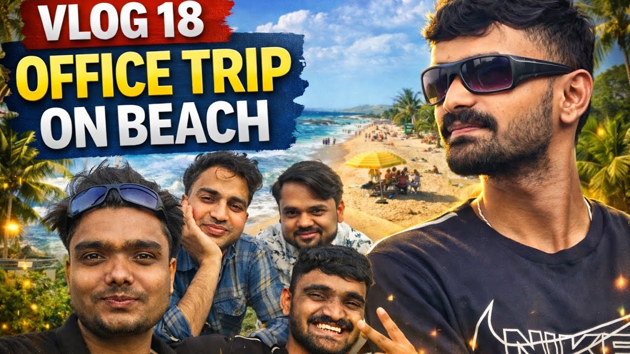 ✓Vlog 18 _ OFFICE TRIP ON BEACH #vloger #youtubevlog #alibagh #kashidbeach 