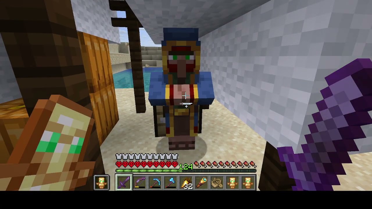 Minecraft Hardcore 1.21.11 Gameplay Link attacks a pillager outpost at a desert
