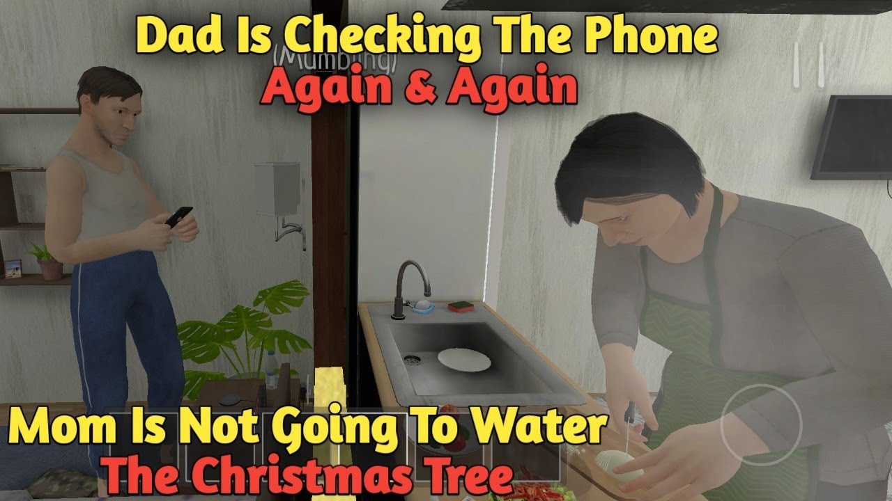 Mom Didn't Go To Water the Christmas Tree And Dad Always Checking The Phone In Schoolboy Runaway 