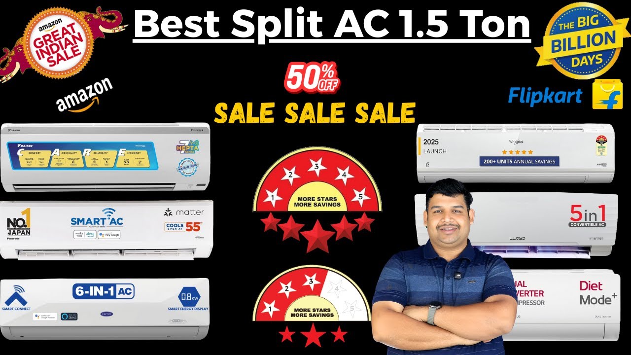 Best Split Ac 1.5 Ton Sale on Flipkart and Amazon | Flipkart Big Billion Days 2025
