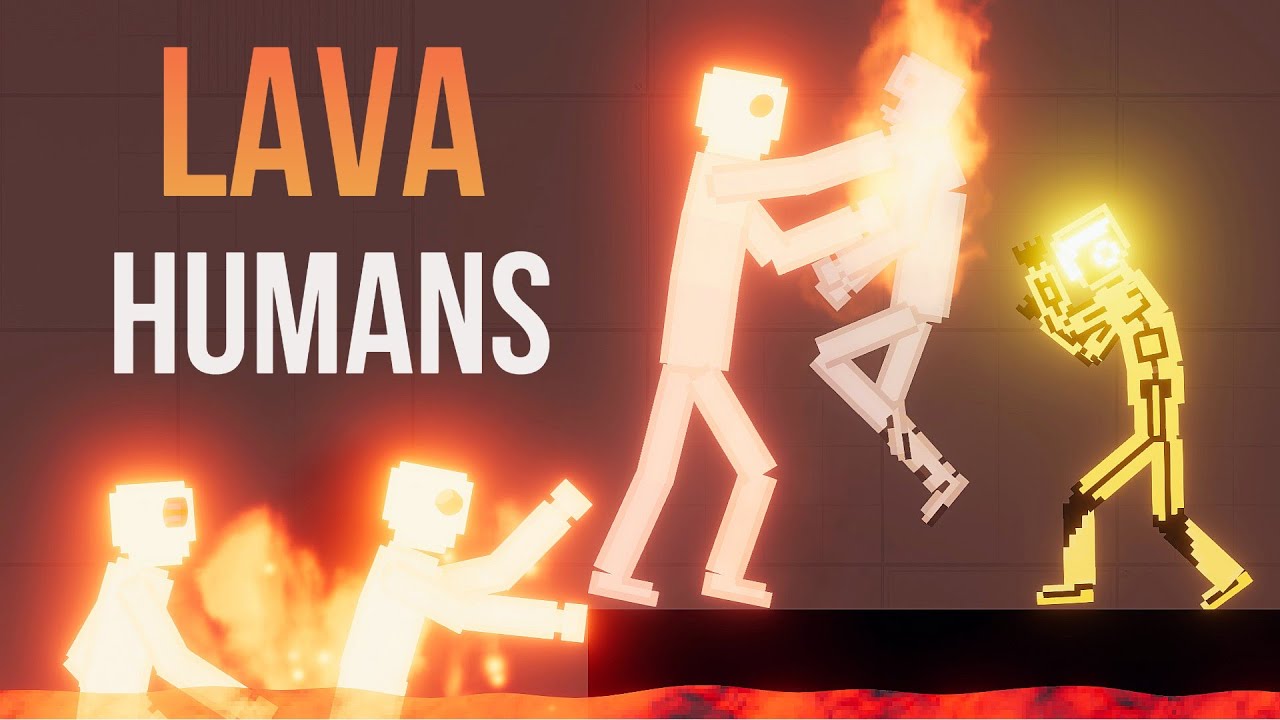 Lava Human attack people in Lava Pit - People Playground 1.20