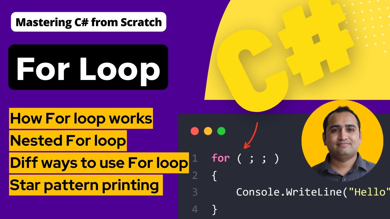 For Loop in C# with Example | C# Tutorial for Beginners