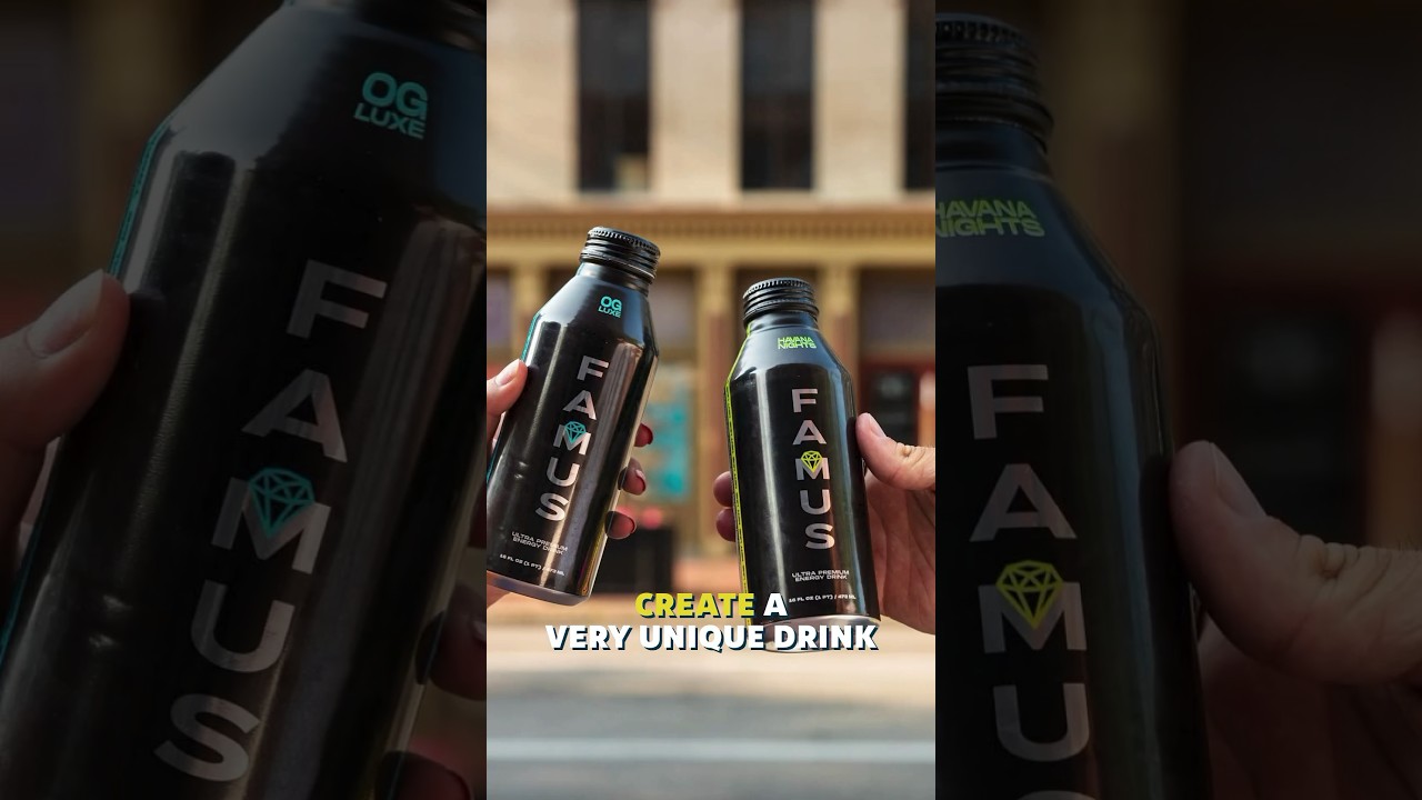 FAMUS, the World's First Ultra-Premium Energy Drink! #ytshort #FAMUS #energydrink #klearchannel