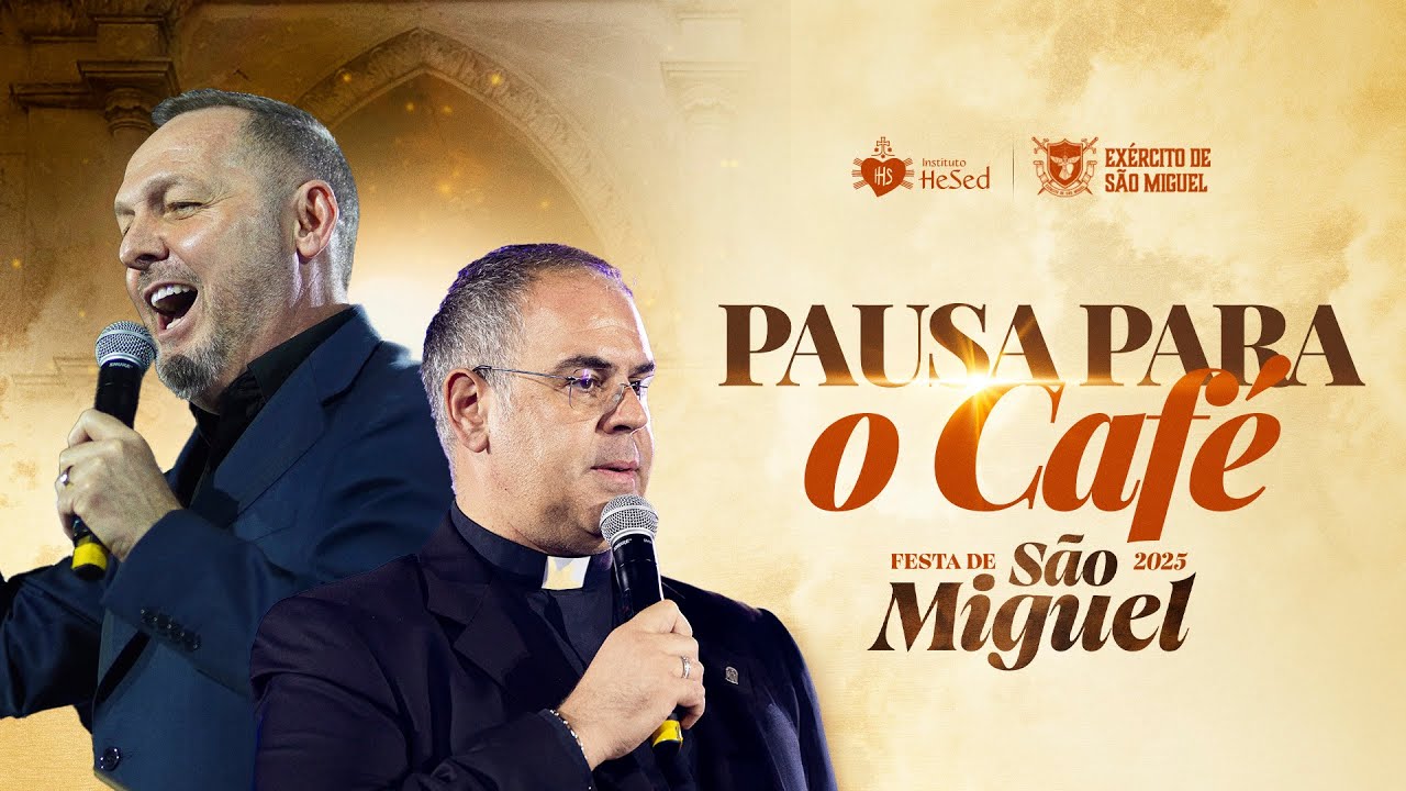 Pausa para o caf&eacute; com Padre Pasqualino e Ironi Spuldaro na  Festa de S&atilde;o Miguel 2025 - Hesed