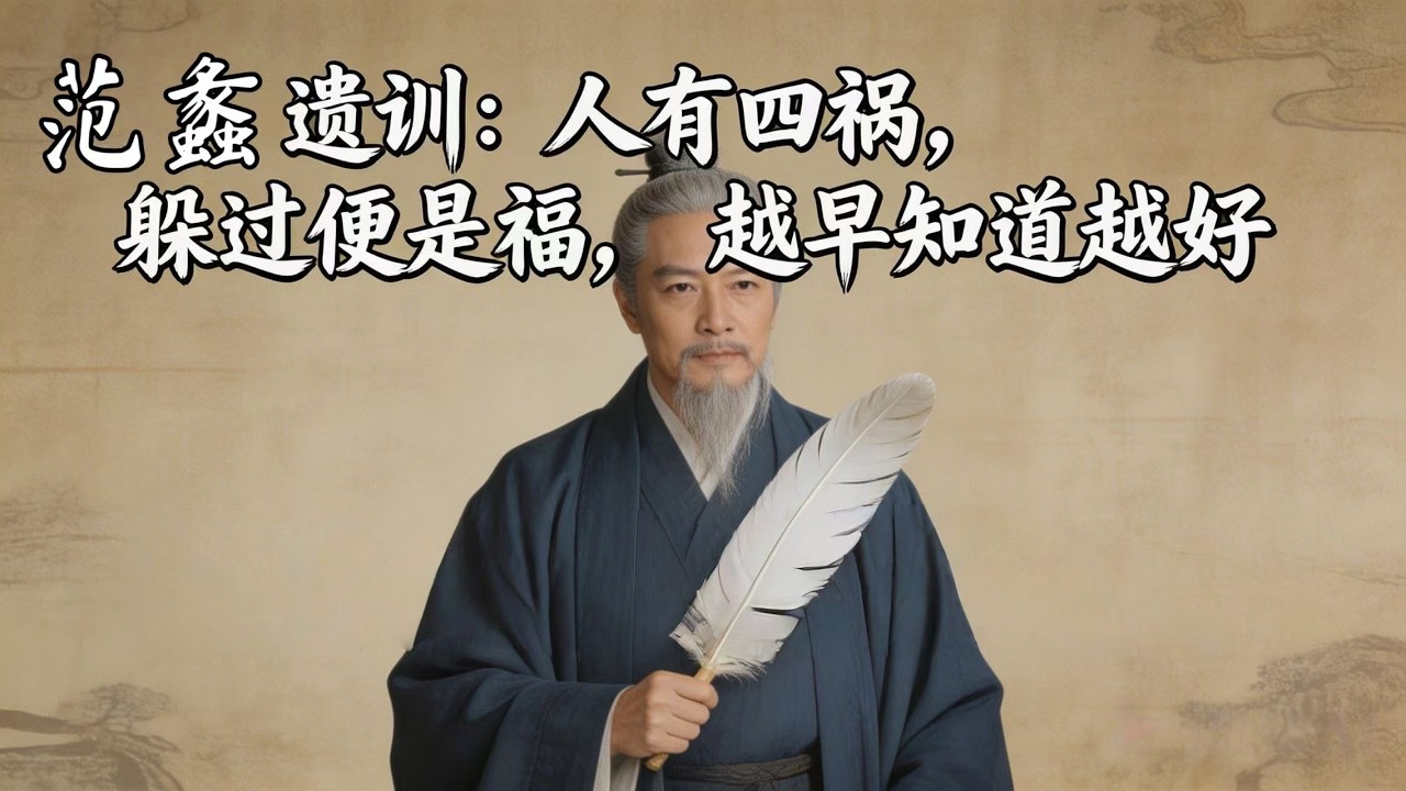 范蠡遗训：人有四祸，躲过便是福，越早知道越好#范蠡#历史#国学