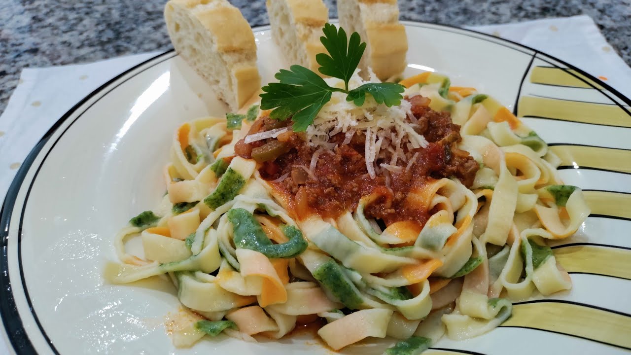 Tallarines Caseros Tricolor 🍝