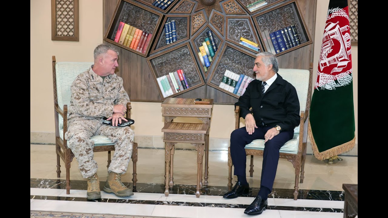 ملاقات دکتور عبدالله عبدالله، با جنرال فرانک کنت مکنزی فرمانده ستاد فرماندهی مرکزی آمریکا