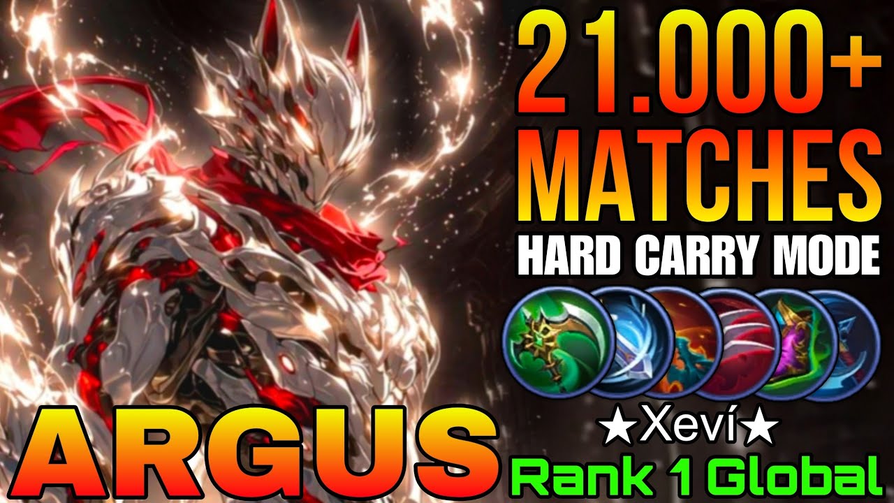 Insane 21.000+ Matches Argus Hard Carry - Top 1 Global Argus by ꧁★Xev&iacute;★꧂ - Mobile Legends