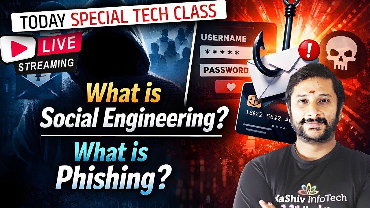 🔴 LIVE: What is Social Engineering & Phishing? | Kaashiv Infotech cyber security